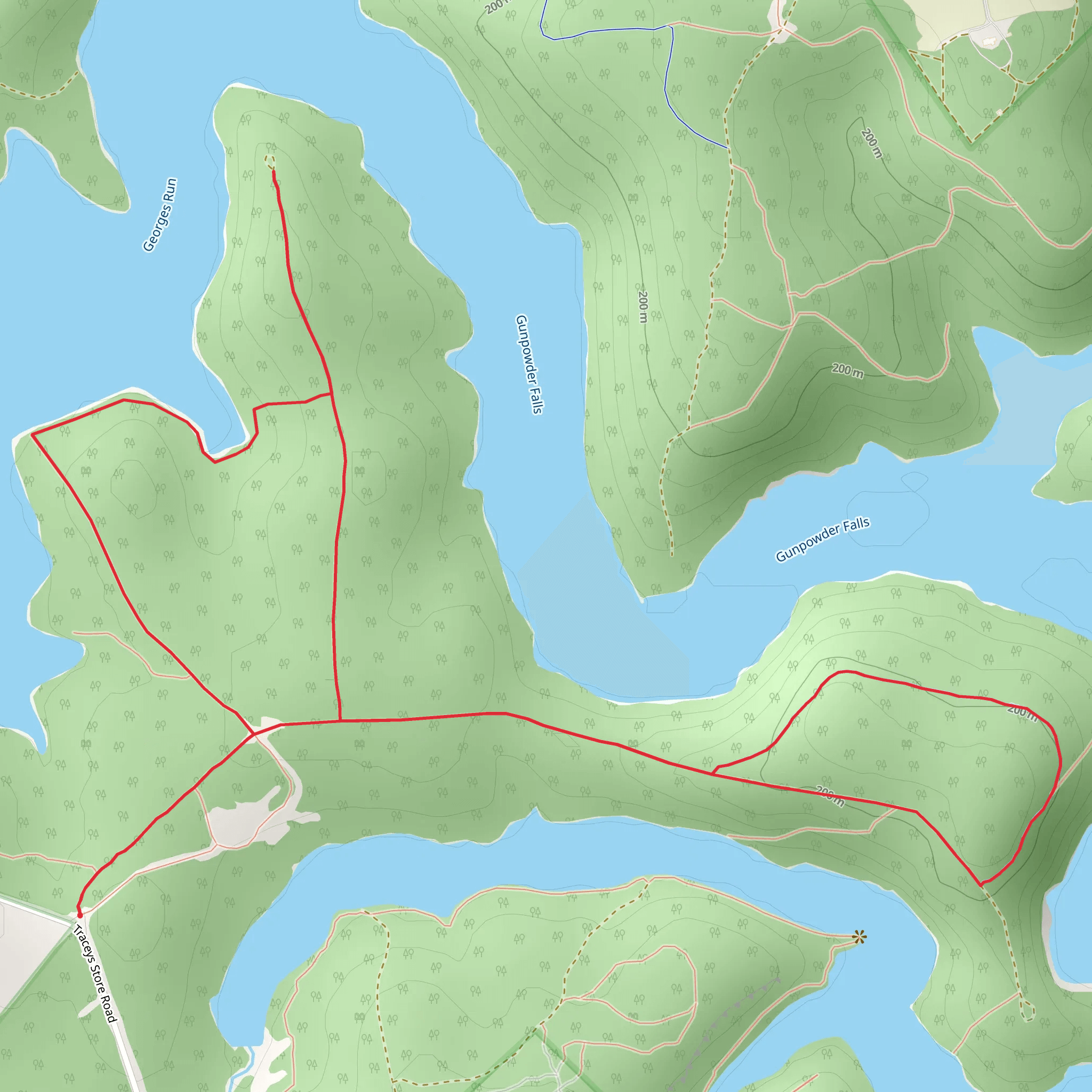 Walkalong Prettyboy Reservoir mobile static map