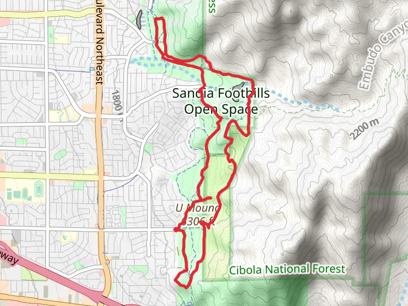 Foothills Trail and Embudo Arroyo Loop