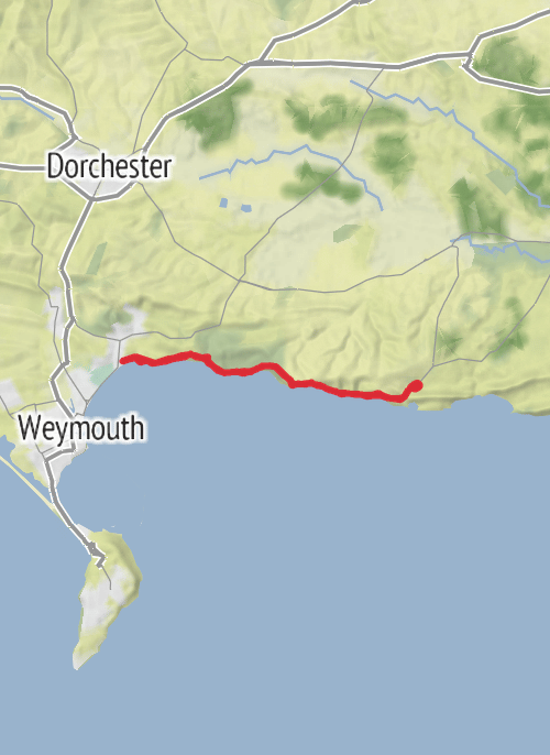 Purbeck Hike - 20 miler mobile static map