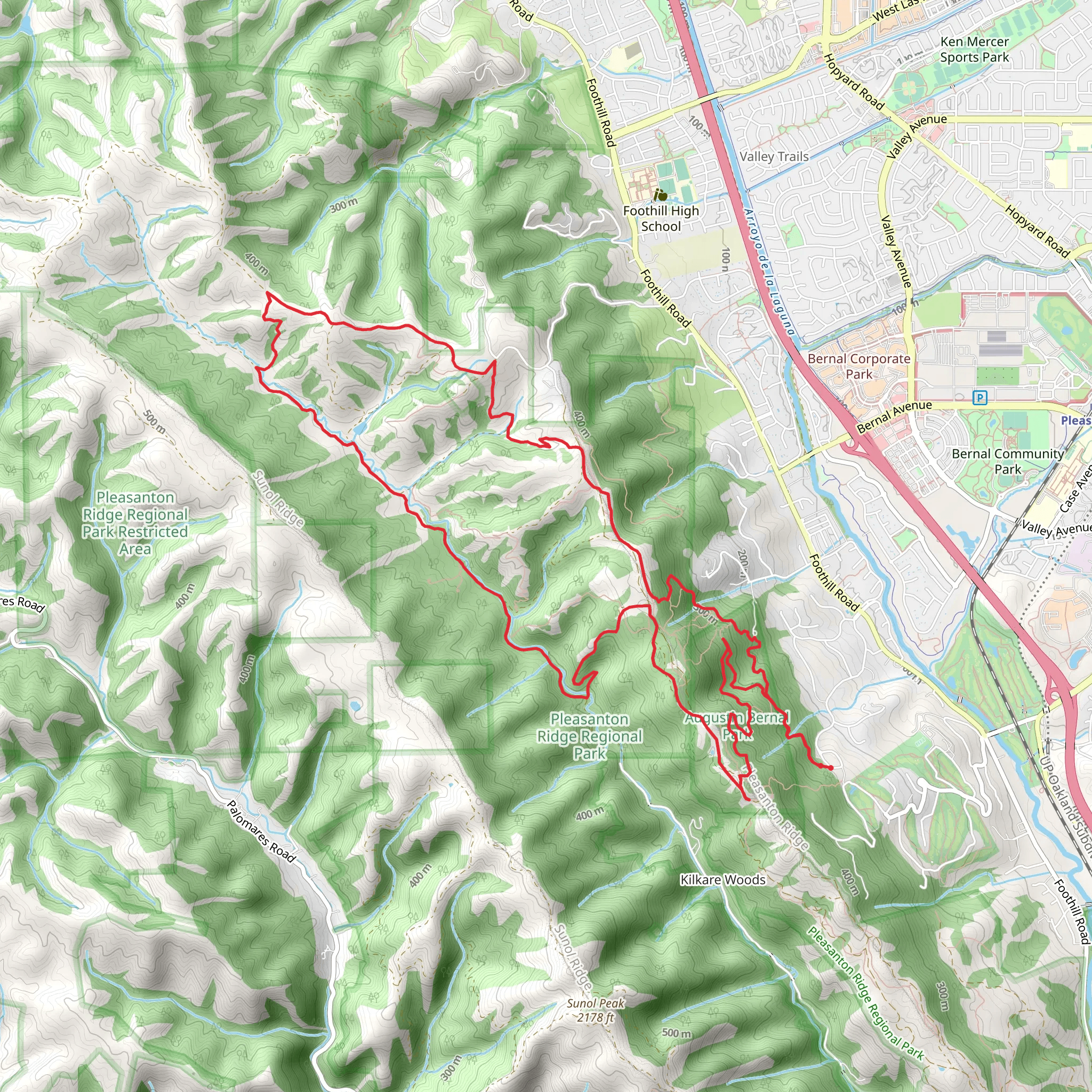 Golden Eagle Way, Sinbad Creek and Shady Creek Loop Trail mobile static map