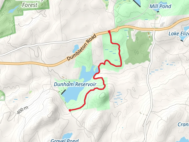 Dunham Reservoir via Gartlerts Trail