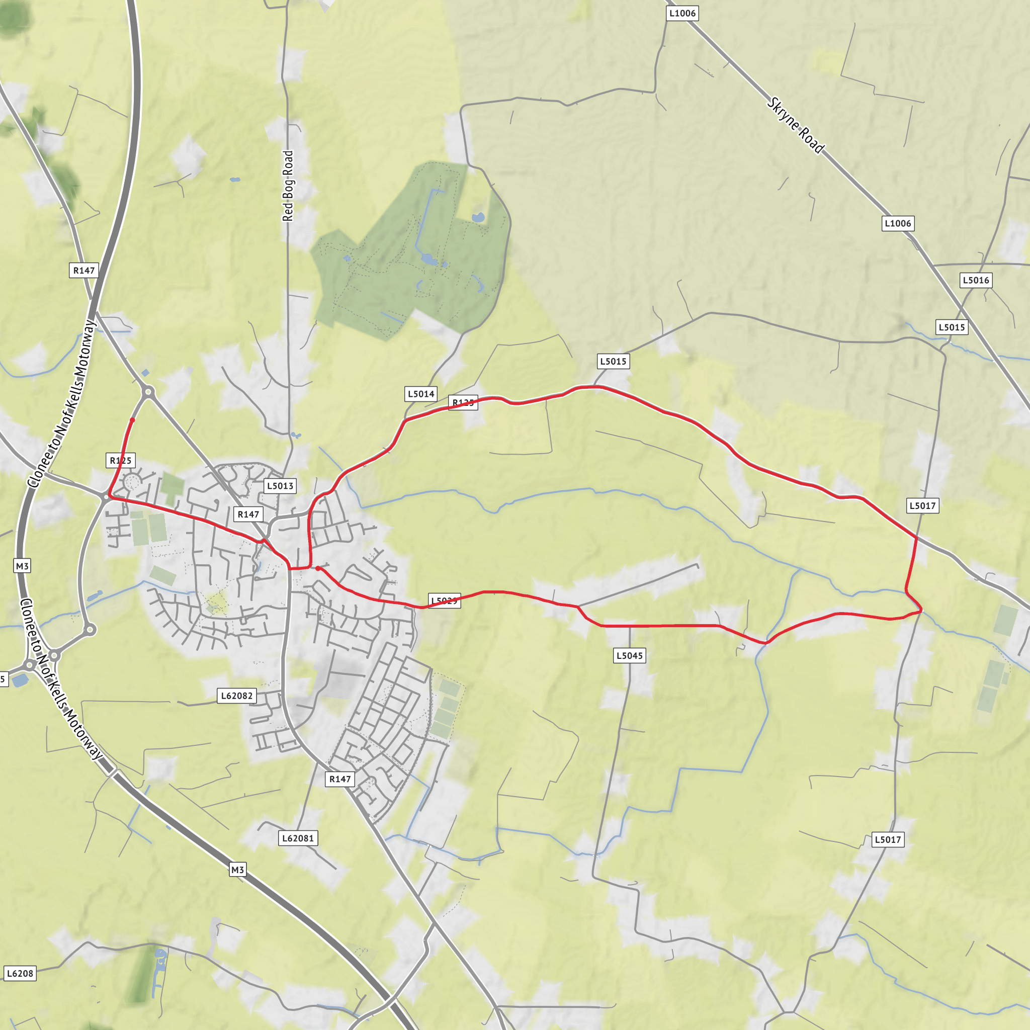Dunshaughlin - 10k Route mobile static map