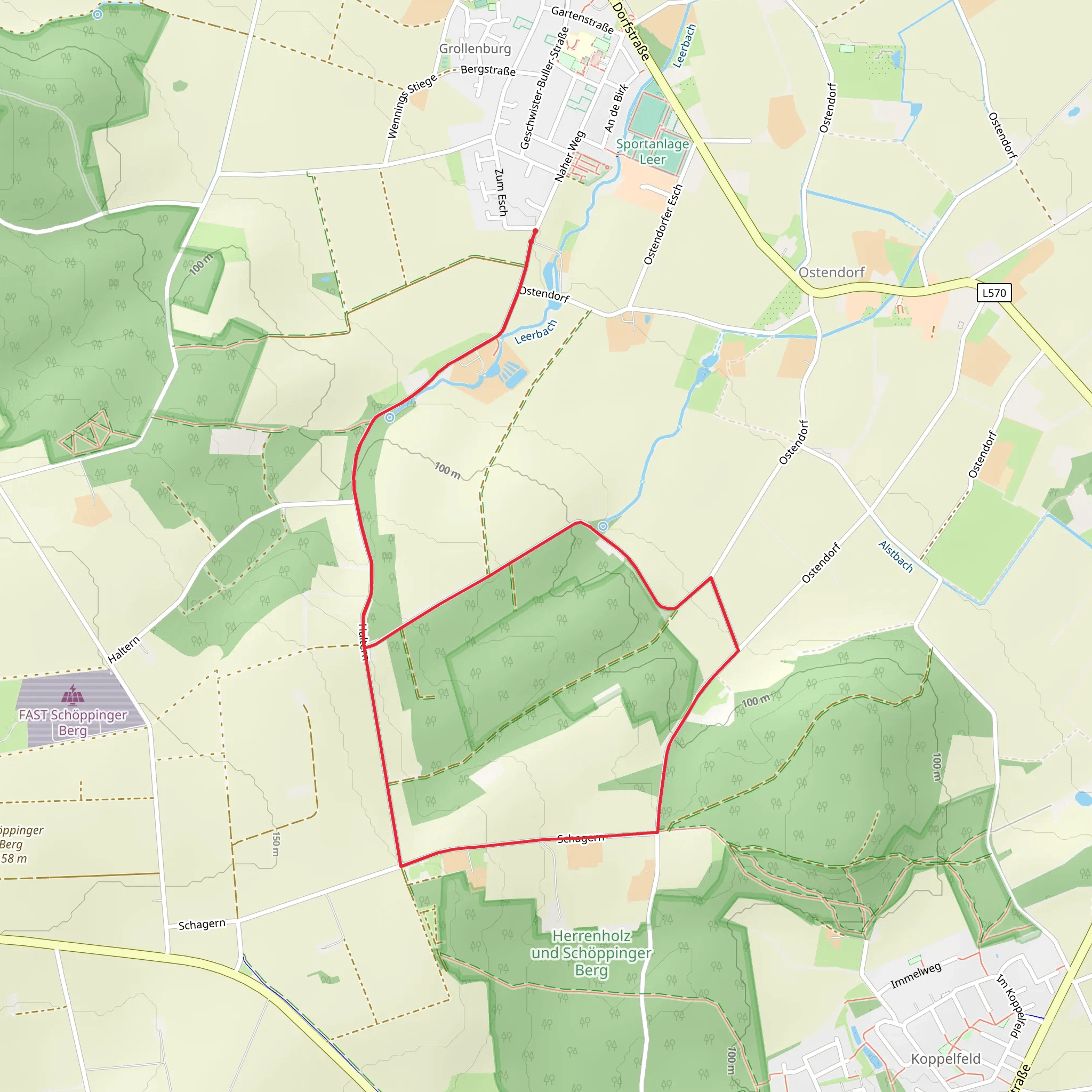 Herrenholz und Schöppinger Berg Loop mobile static map