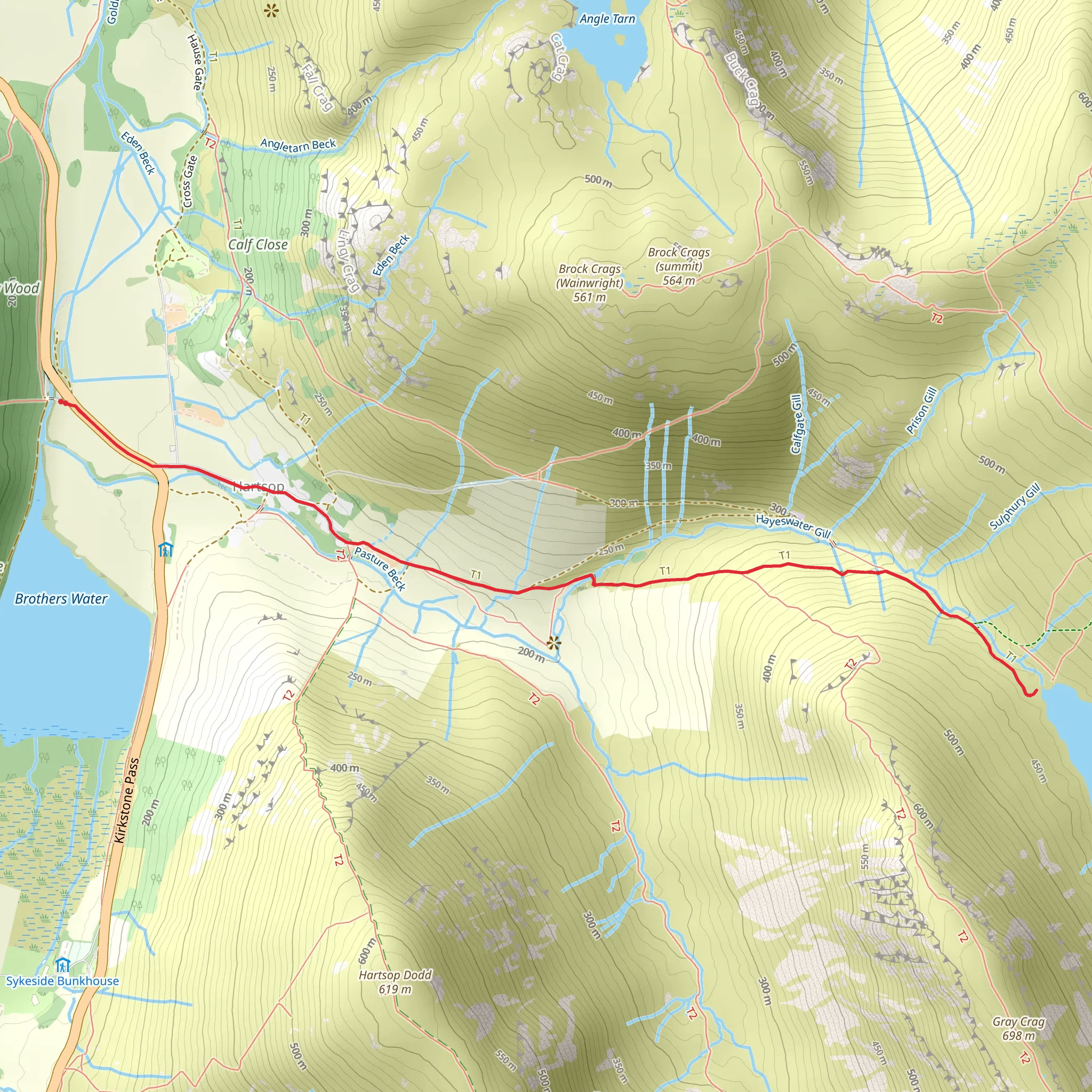 Hayeswater Walk mobile static map