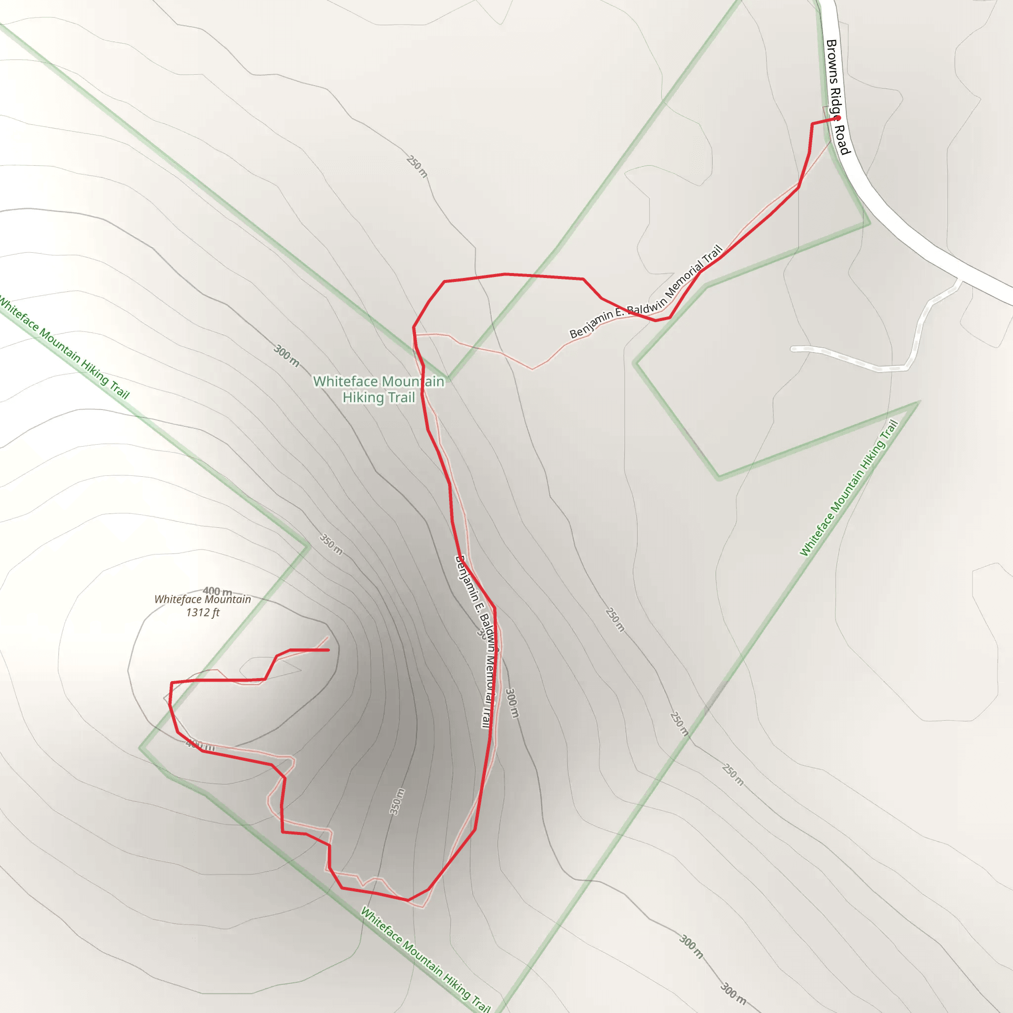 Whiteface Mountain Out and Back mobile static map