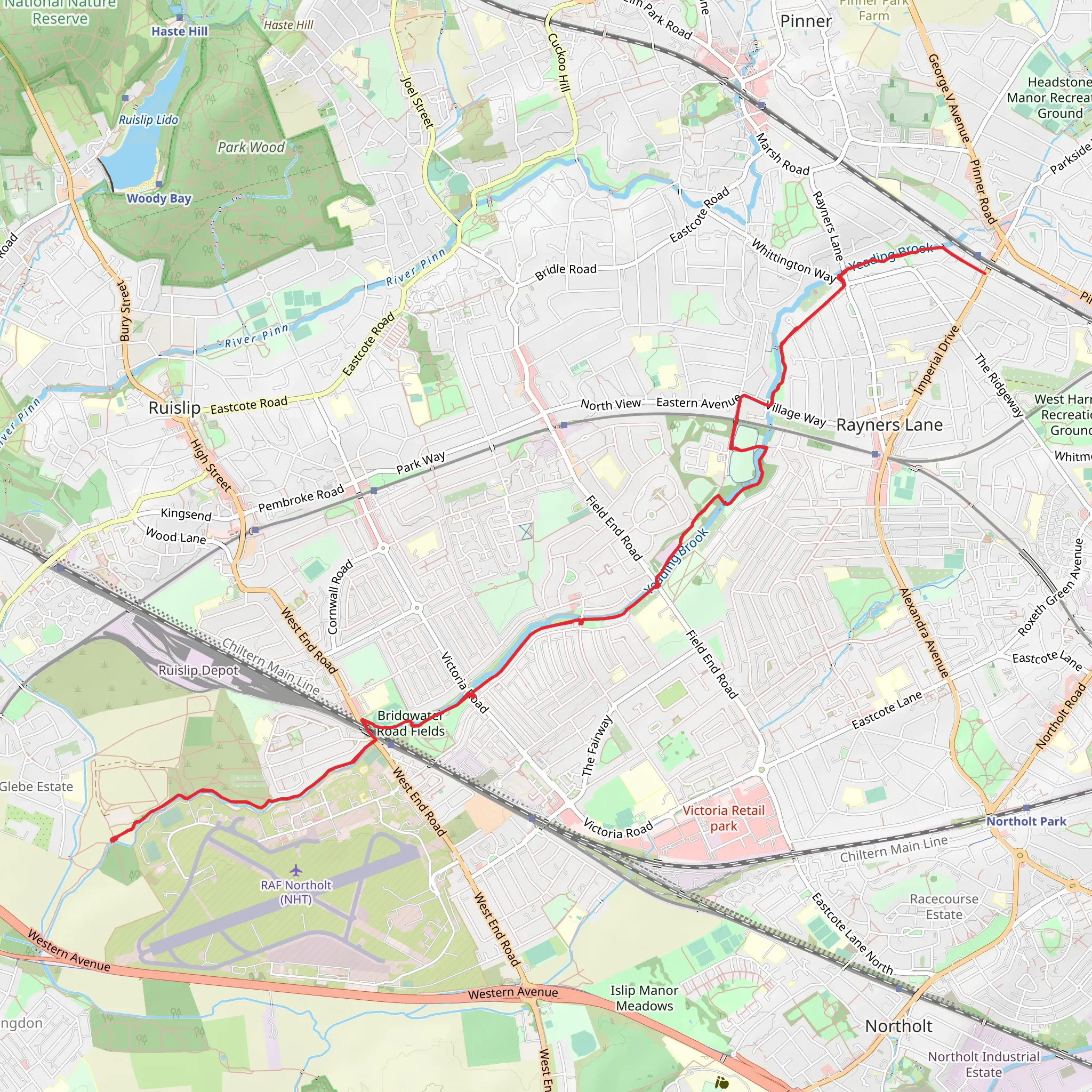 Yeading Brook mobile static map