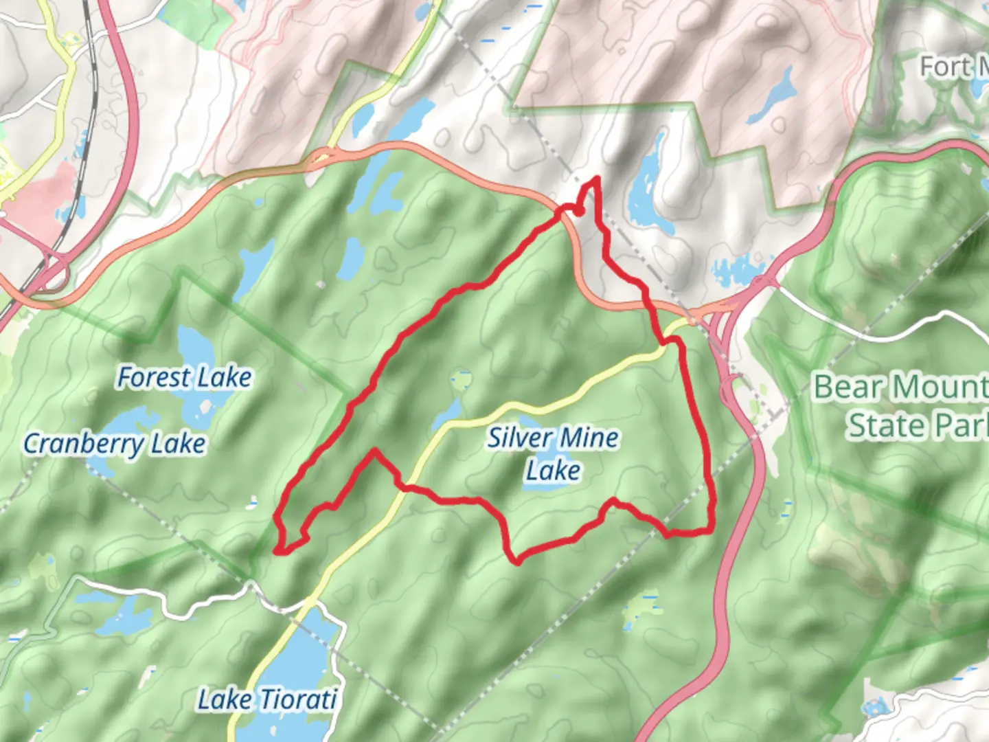 An image depicting the trail Stockbridge Mountain and Black Mountain Loop and its surrounding area.