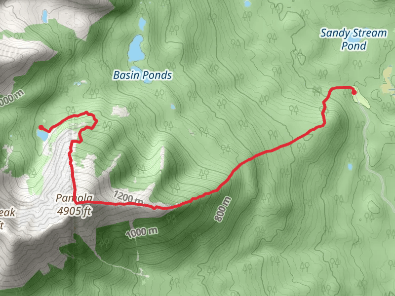 Chimney Pond via Pamola Mountain Trail