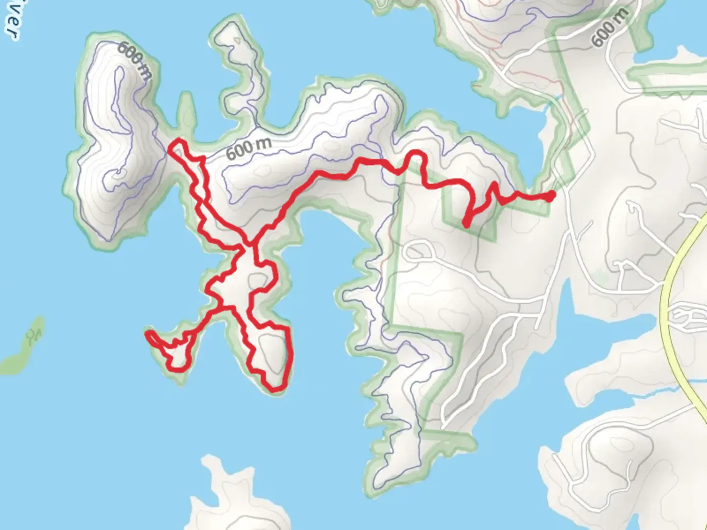 An image depicting the trail Burrell's Cove and Saba Beach Trail and its surrounding area.