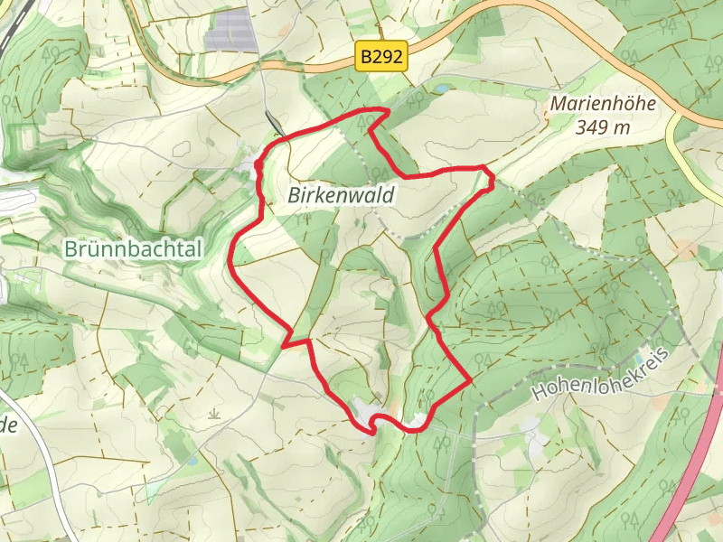 Rottersbergweg and Limes Wanderweg