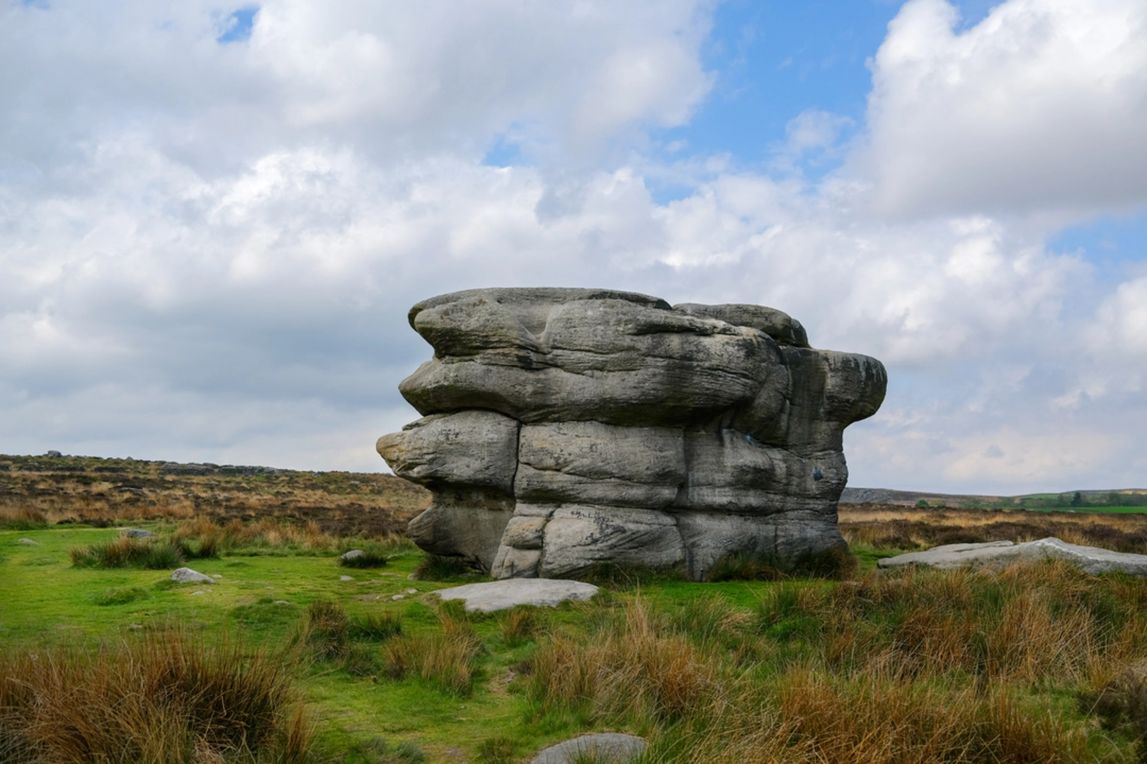 An image depicting the trail Baslow Edge Loop from Curbar and its surrounding area.