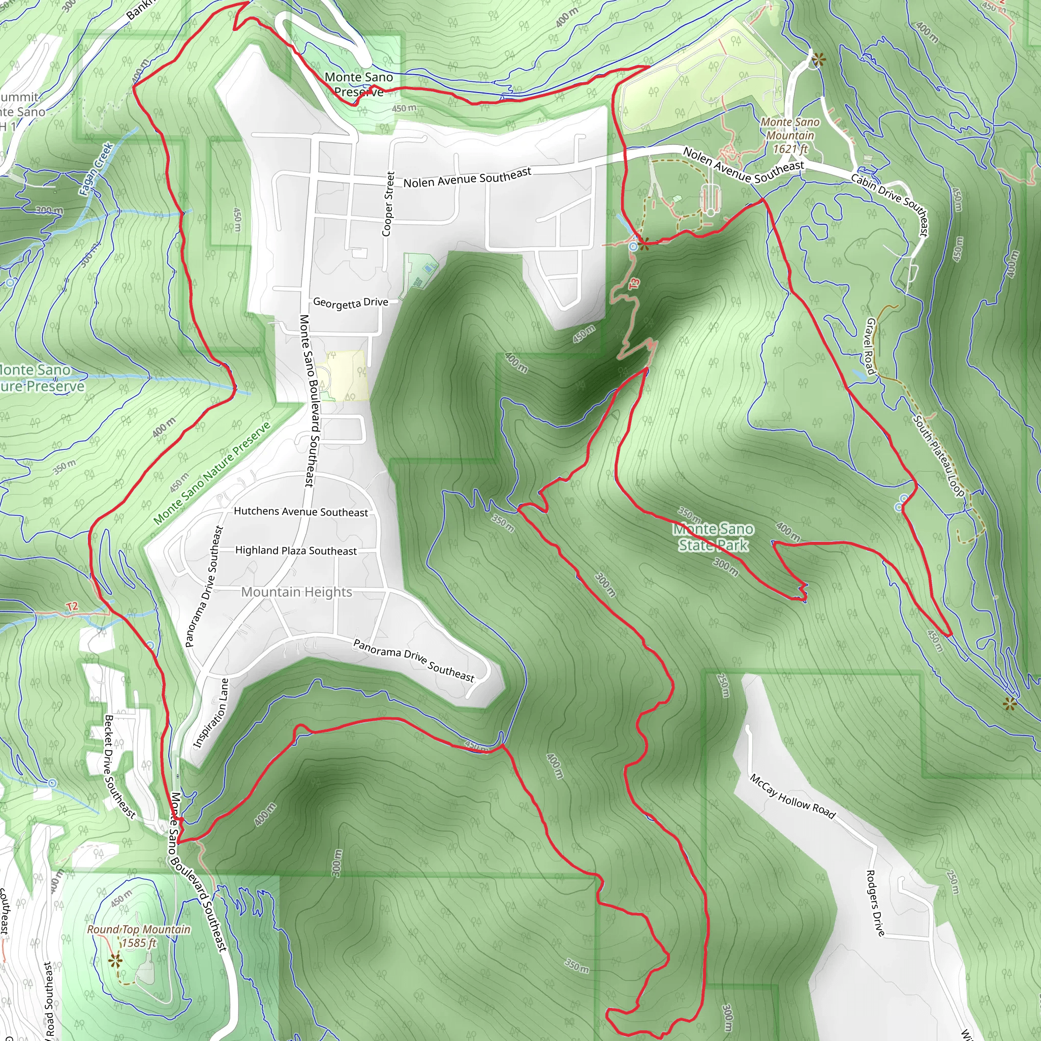 High - Cold Springs - Firetower - McKay Hollow - Arrowhead Loop Trail mobile static map