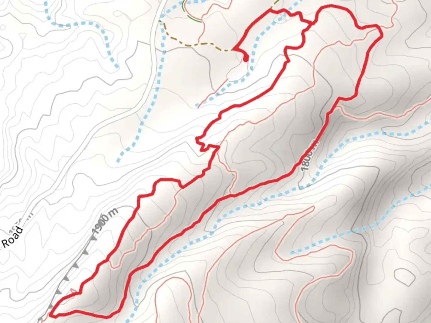 An image depicting the trail Quad Rocker, Roll Over Ridge and Easy Rider Loop Trail and its surrounding area.