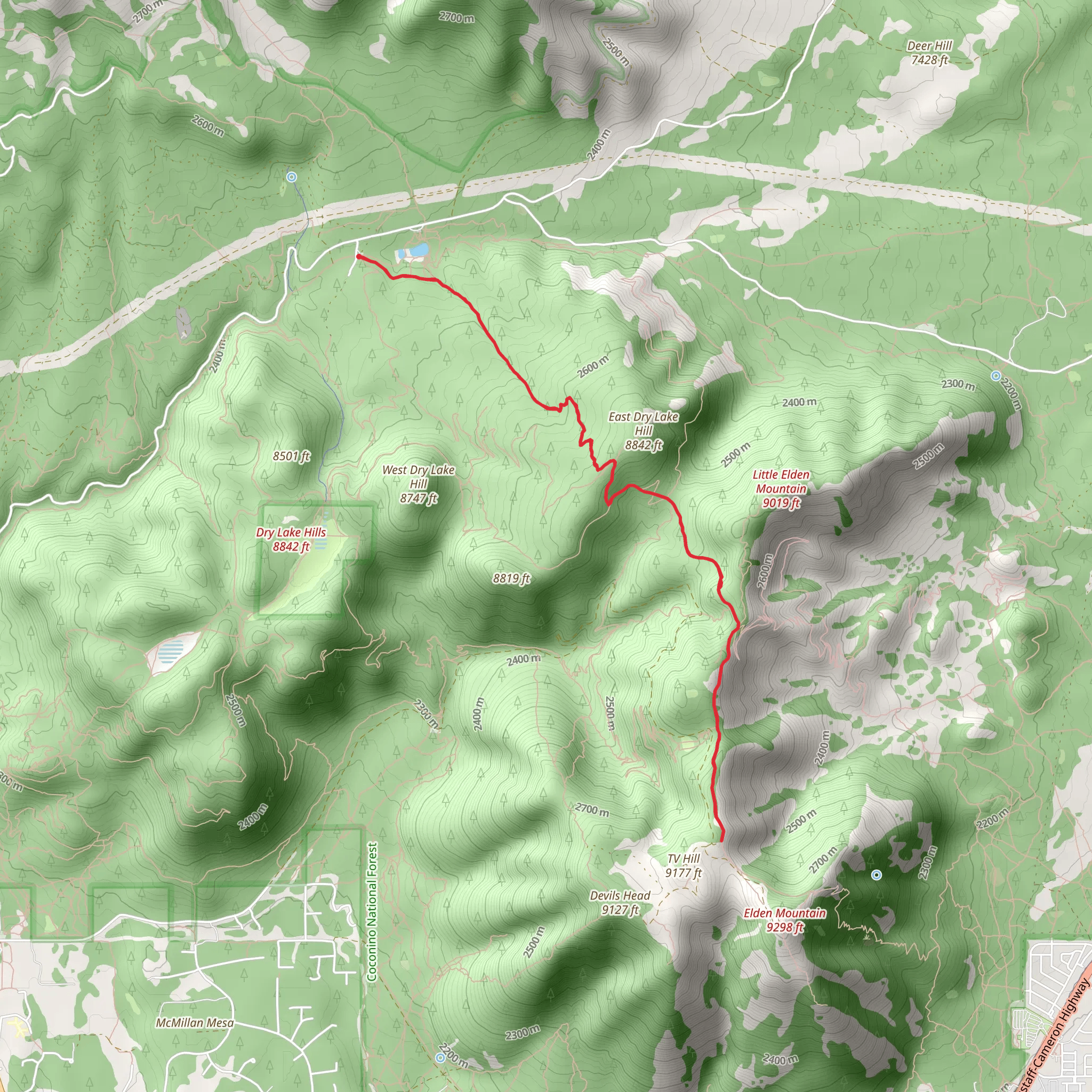 Sunset Trail mobile static map