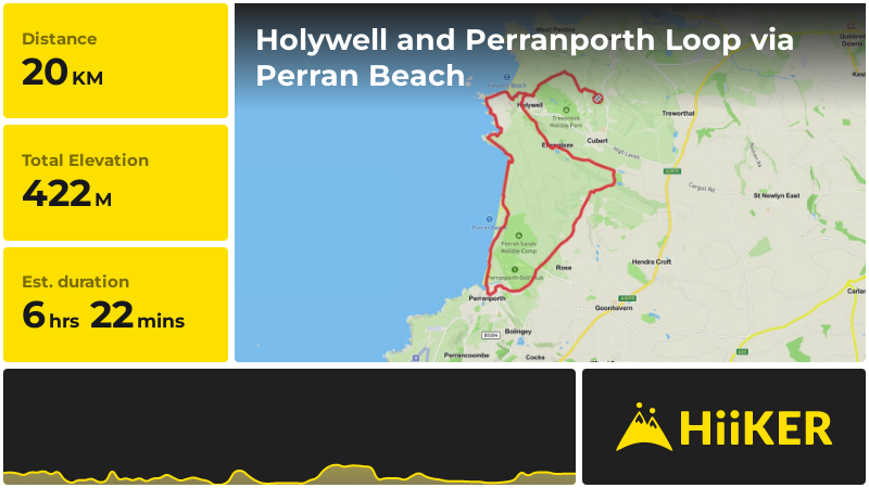 Holywell and Perranporth Loop via Perran Beach | Cornwall | England