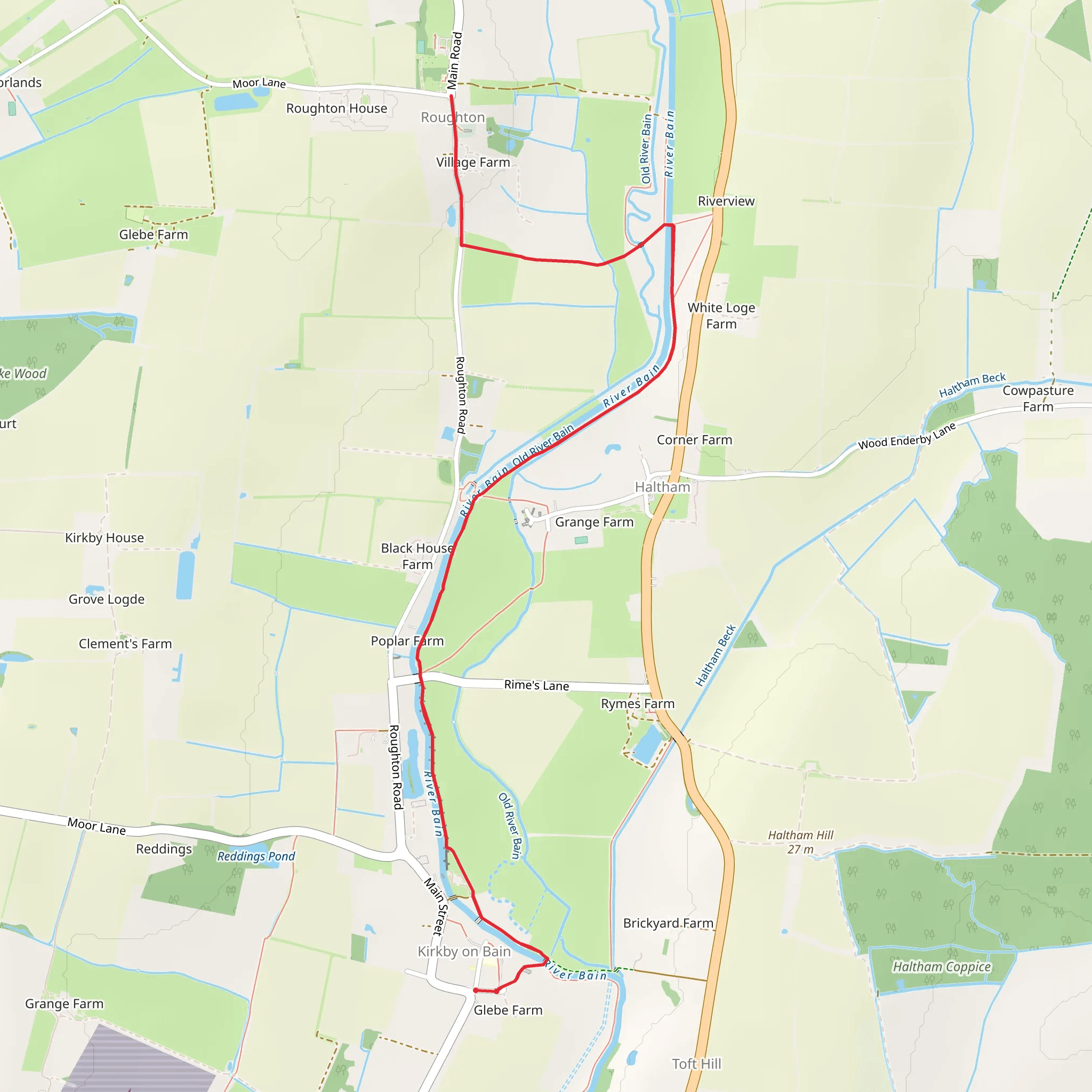 Kirkby On Bain mobile static map