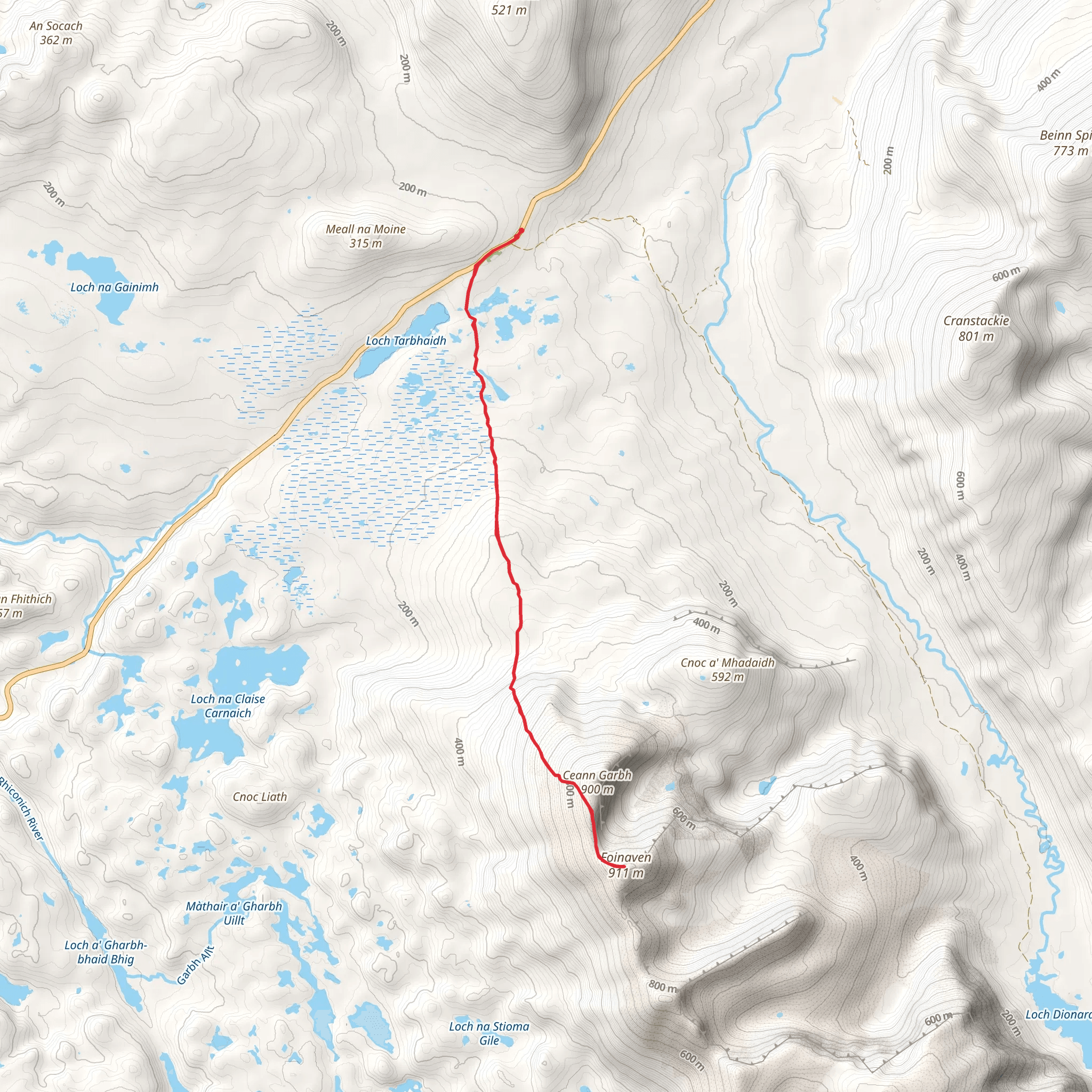 Foinaven Summit mobile static map