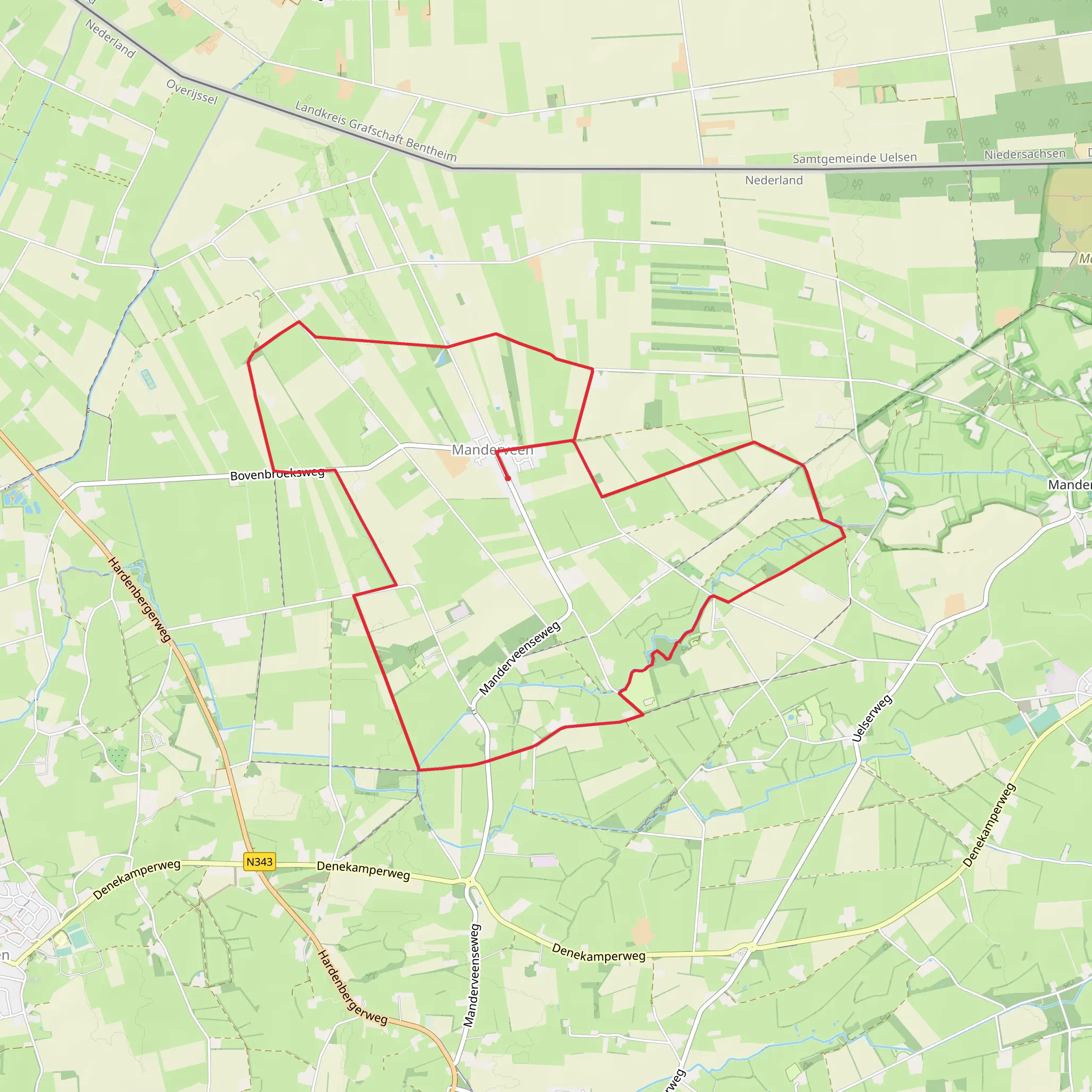 Drieschichterveld and Slutkeboer via Lemsche Weg mobile static map