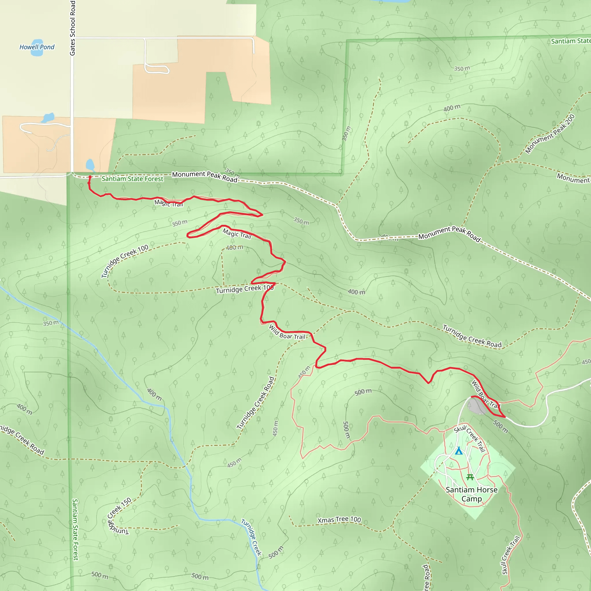 Magic and Wild Boar Trail mobile static map