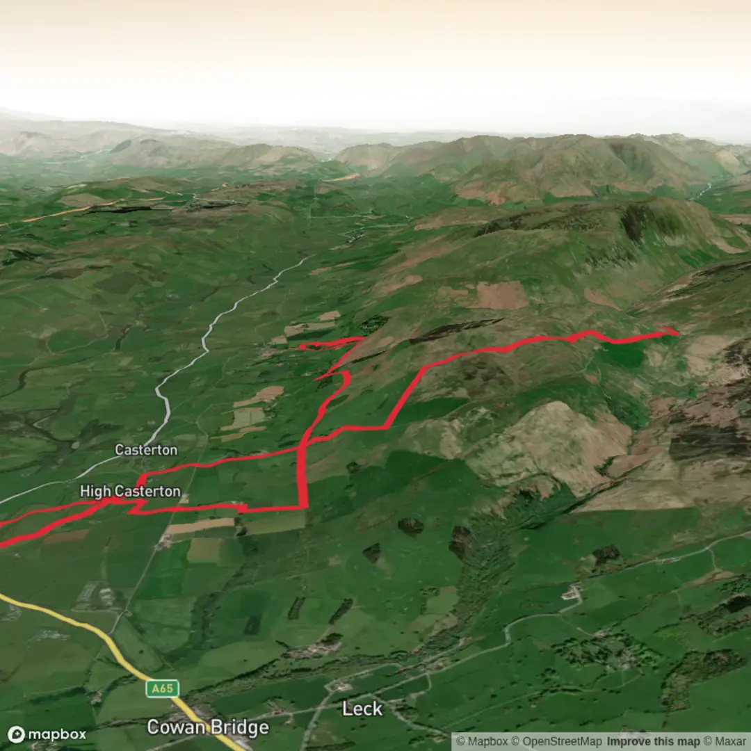 An image depicting the trail Pencil Brow, Blindbeck Bridge and Hoggs Hill Loop and its surrounding area.