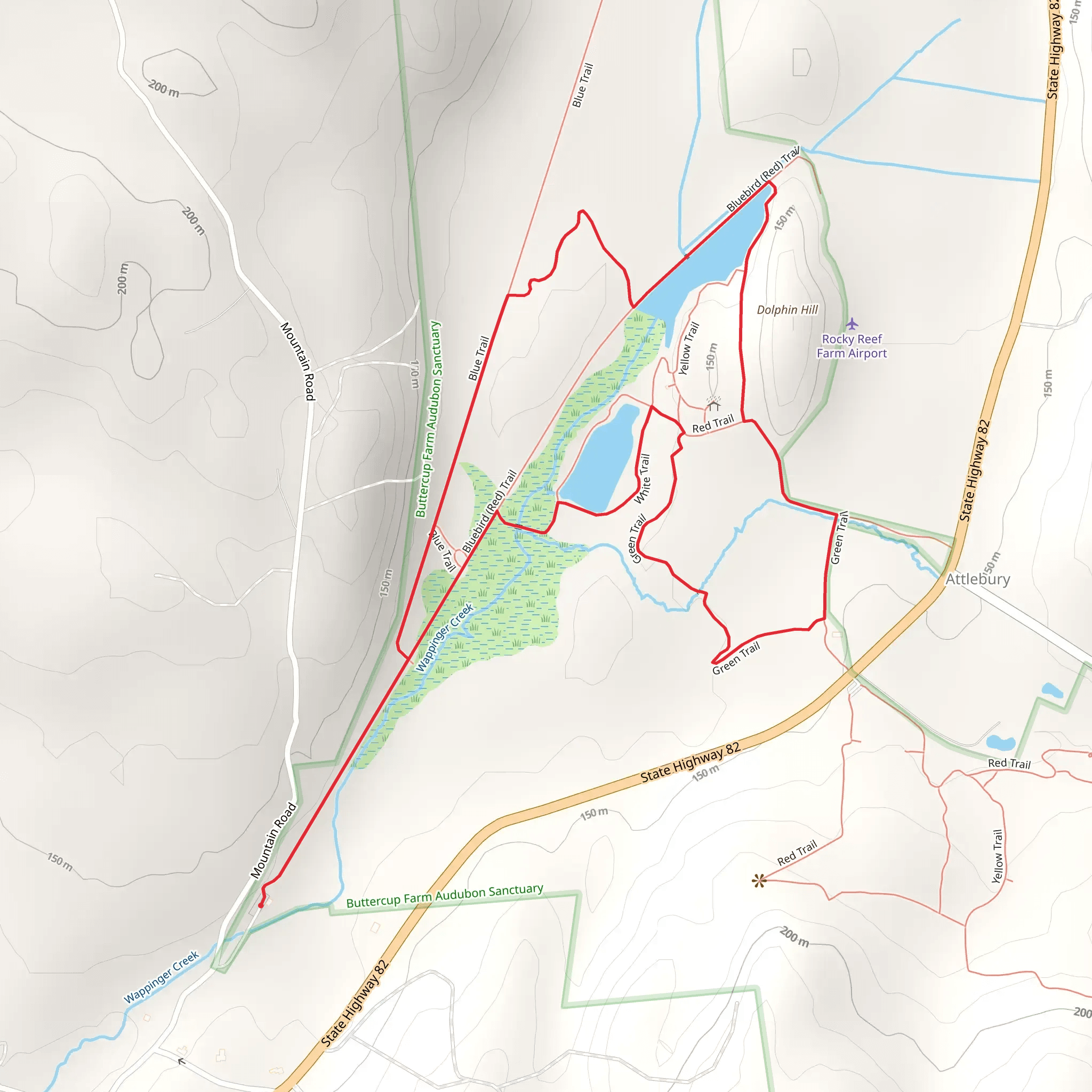 Wappinger Creek and Green and Blue Loop Trail mobile static map