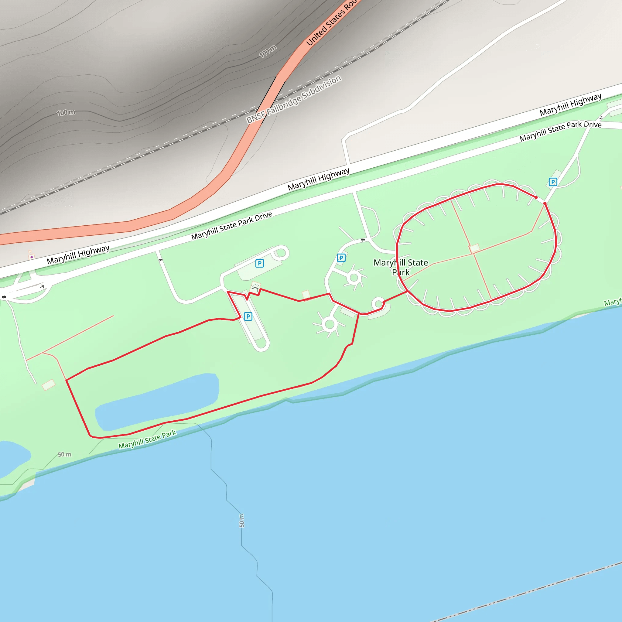 Maryhill State Park Loop mobile static map