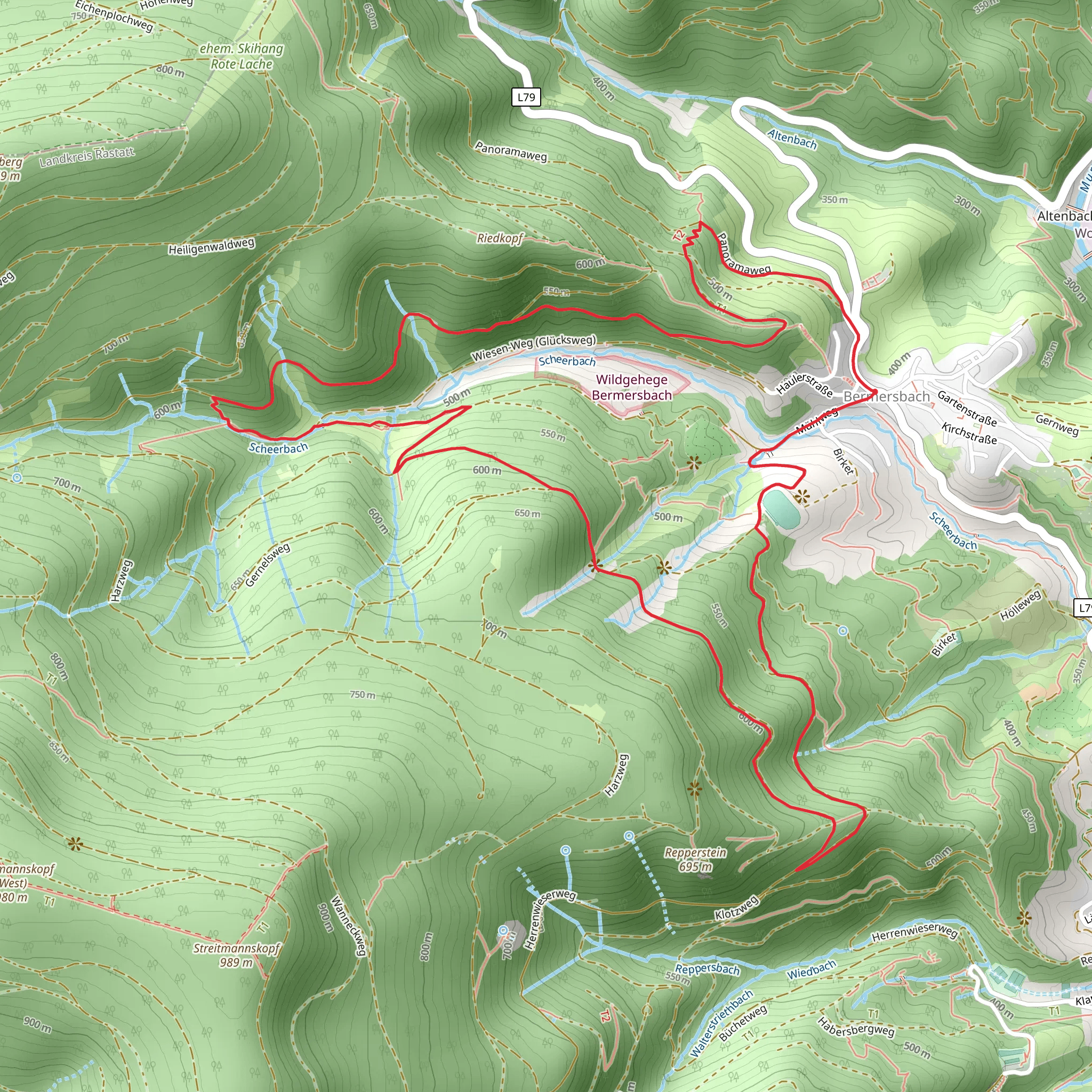 Panoramaweg mobile static map