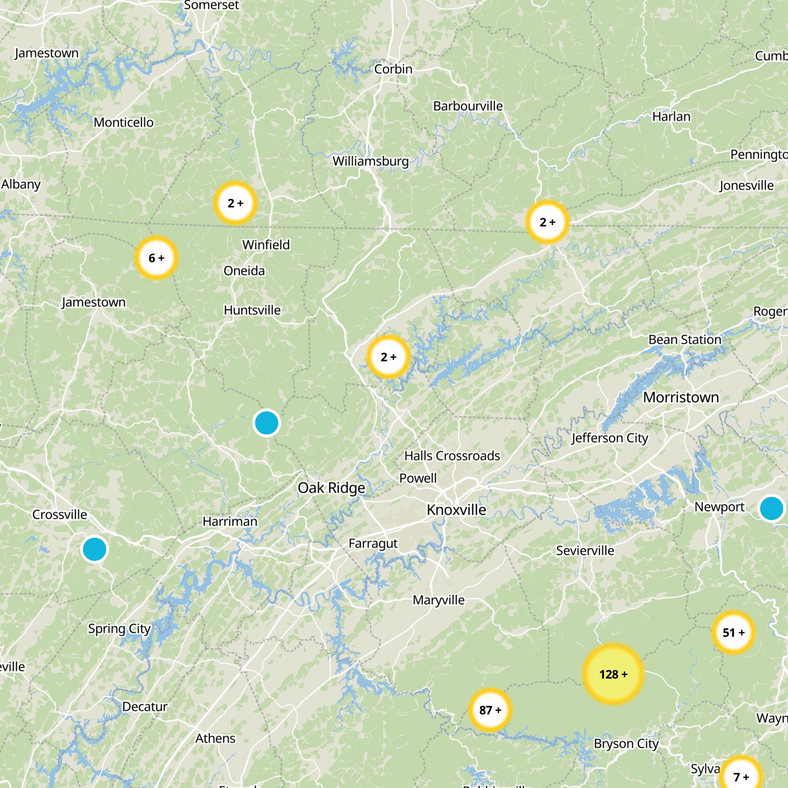 Anderson County Static Map