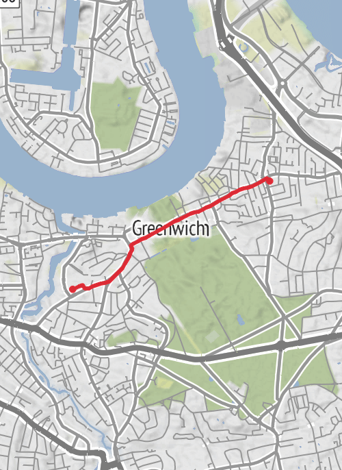 Hike from Greenwich mobile static map