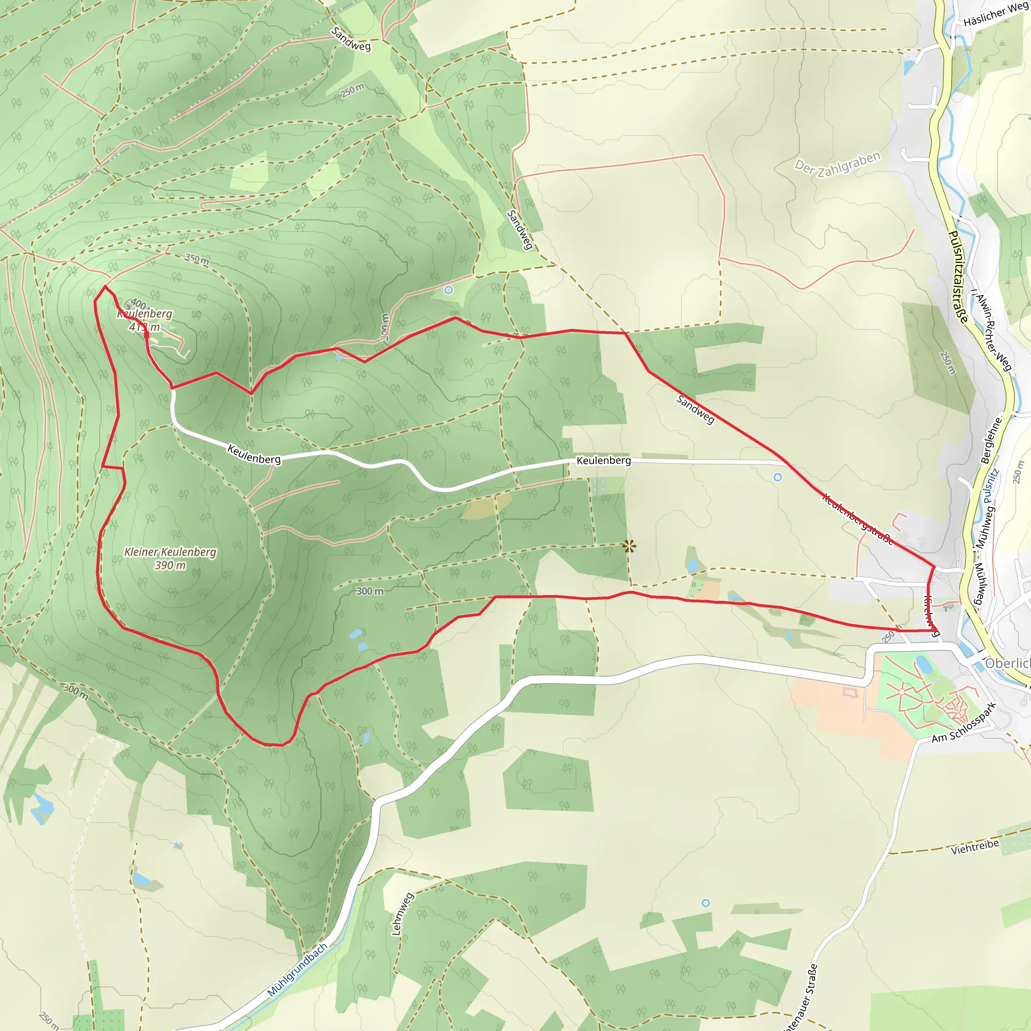 Rundweg Oberlichtenau Keulenberg mobile static map