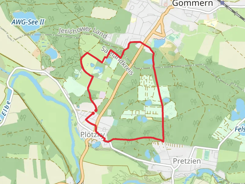Plötzky Loop via Kleiner Waldsee