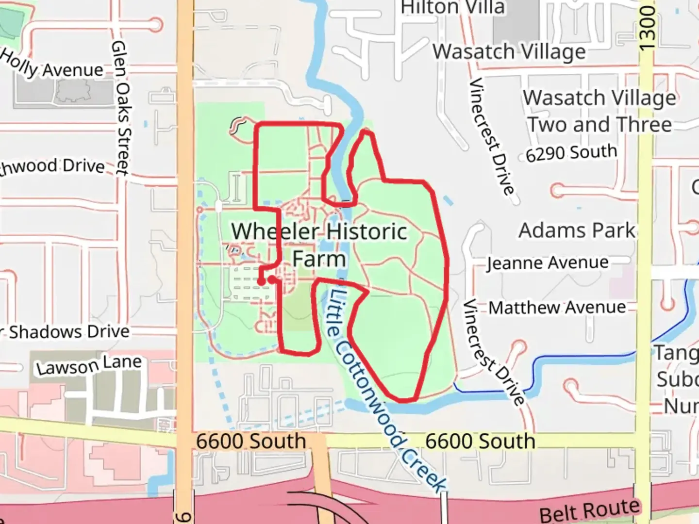 An image depicting the trail Wheeler Historic Farm Loop and its surrounding area.