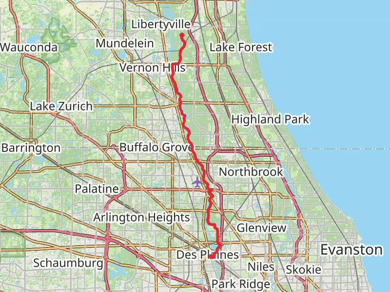 Des Plaines River Trail from North Saint Marys Road