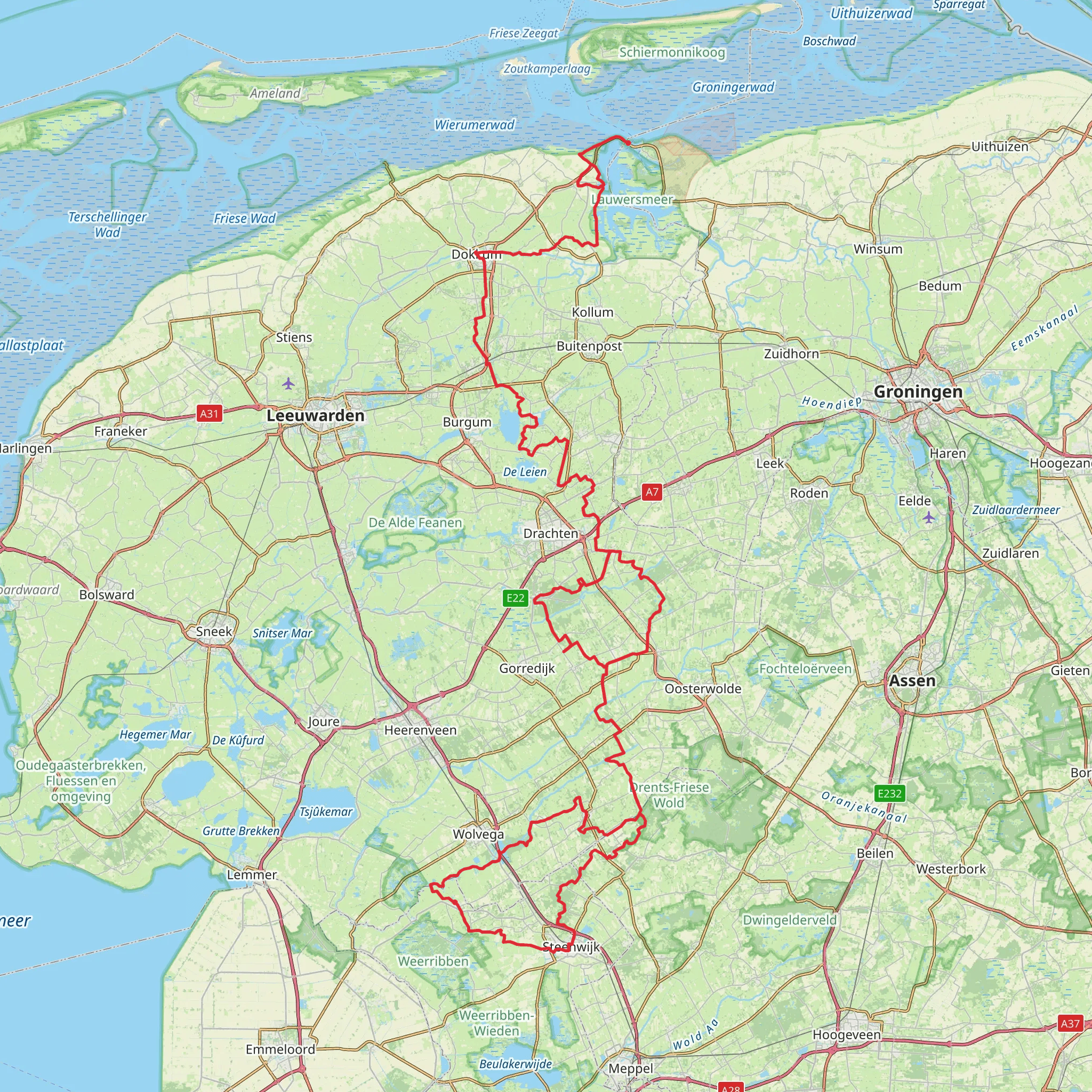Friese Woudenpad mobile static map