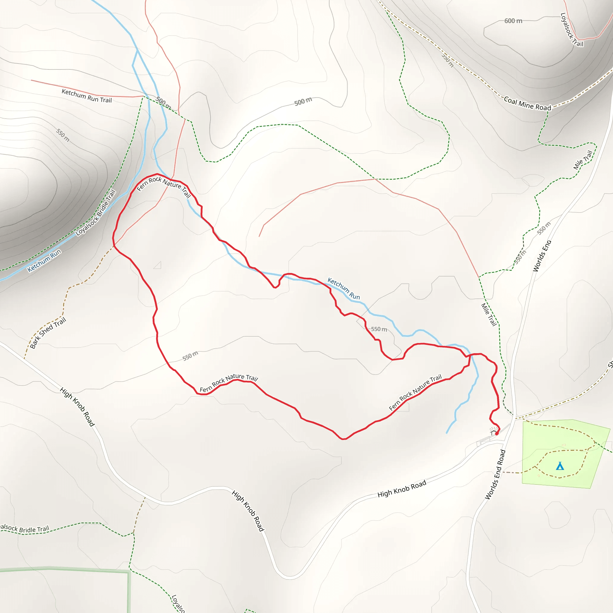 Fern Rock Nature Trail mobile static map