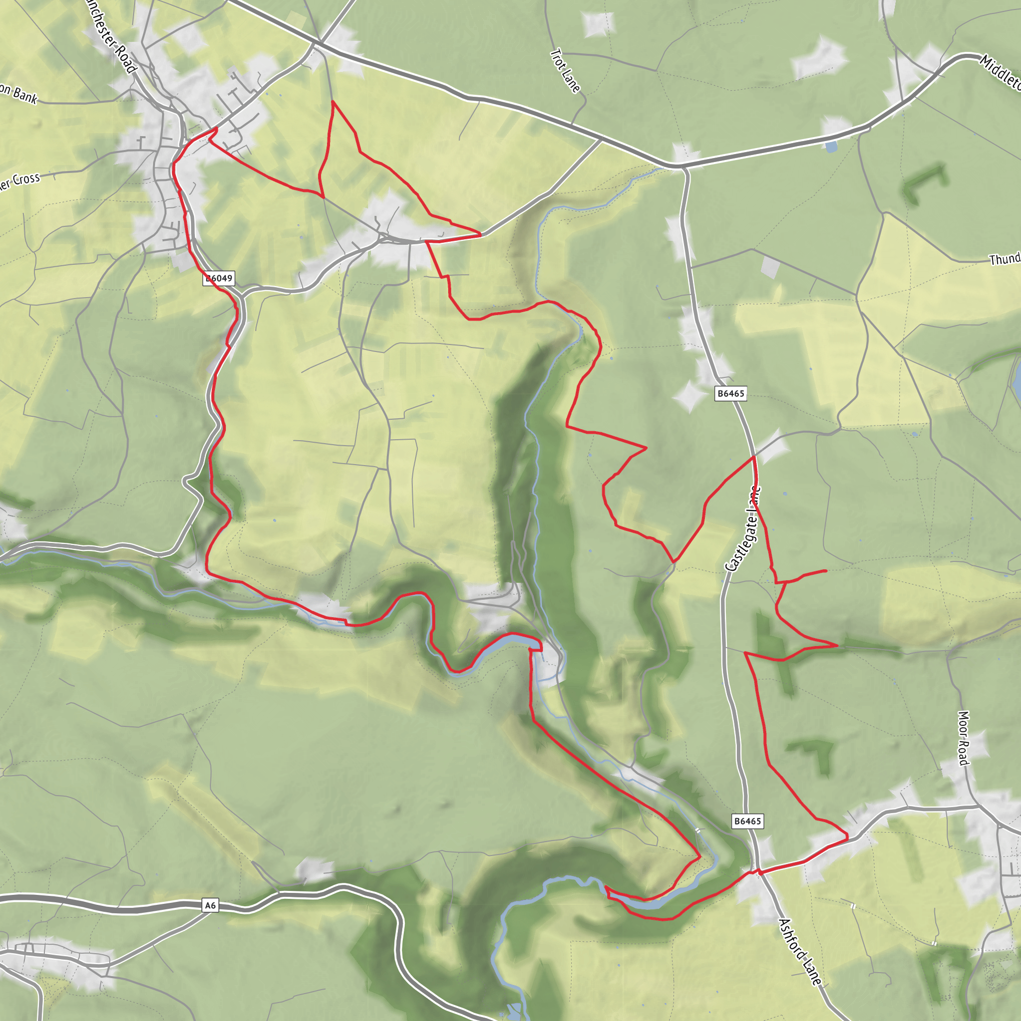 Tideswell Loop mobile static map