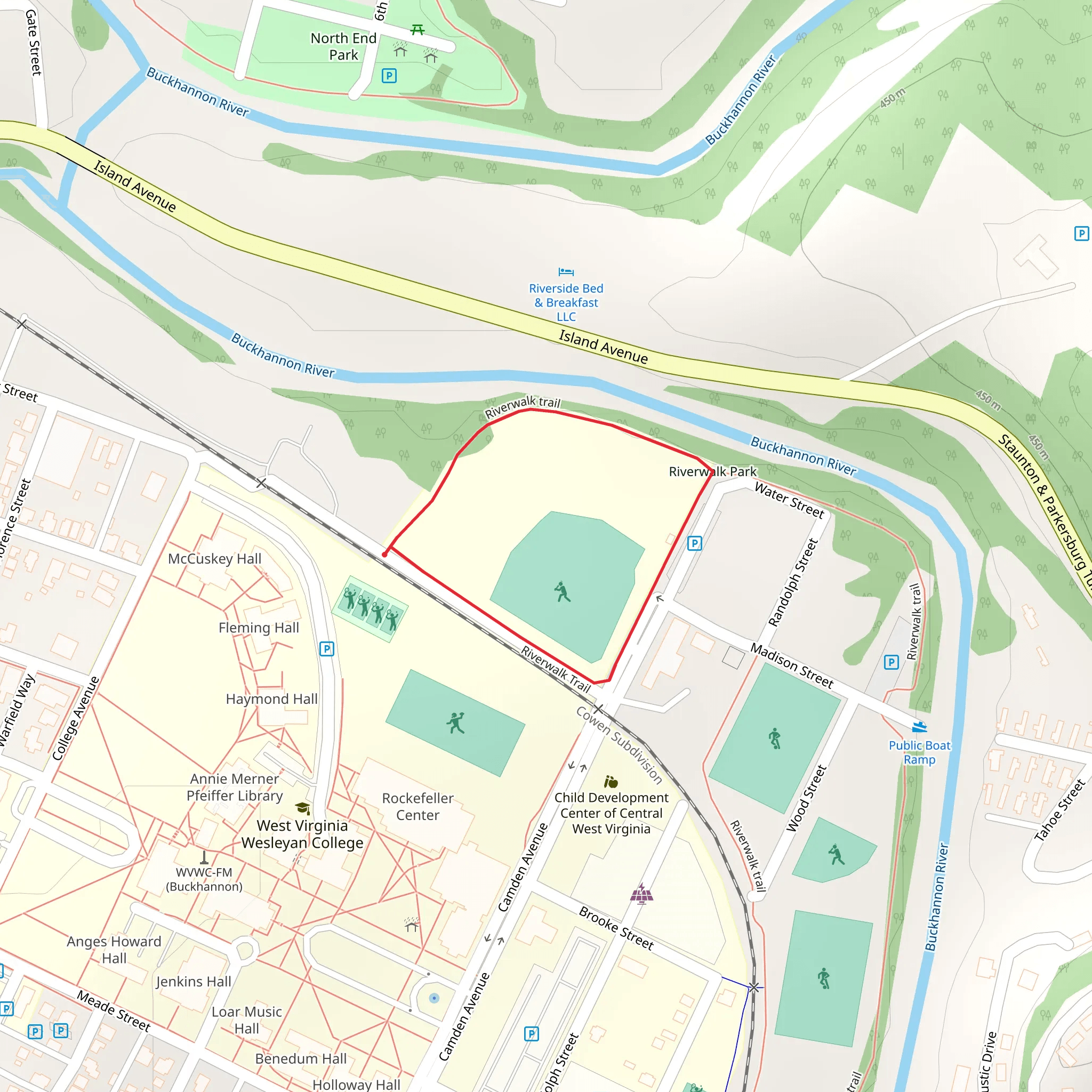 Riverwalk Loop Trail mobile static map