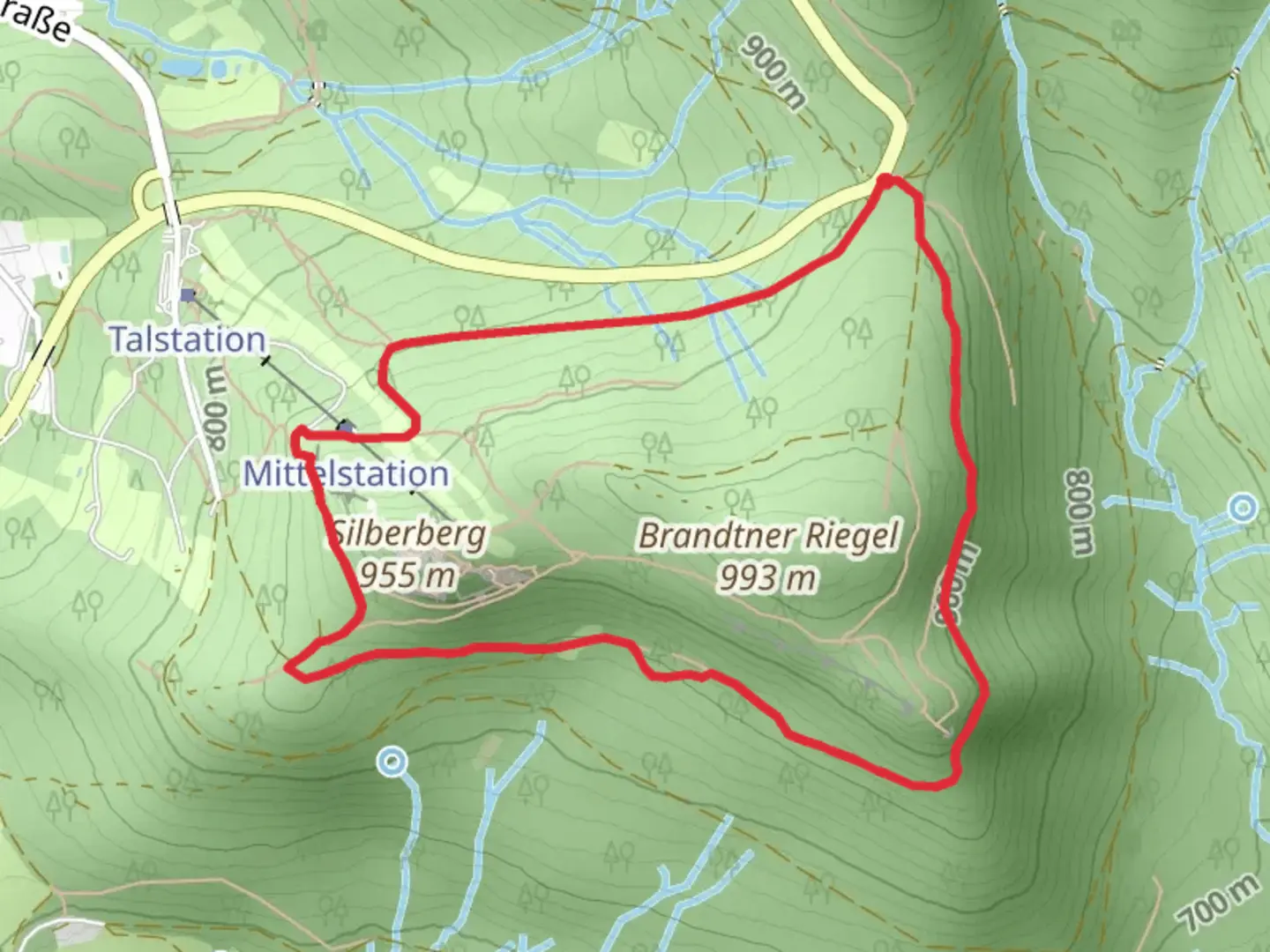 An image depicting the trail Siberbergwerk and Sommerodelbahn Loop via Wanderweg and its surrounding area.