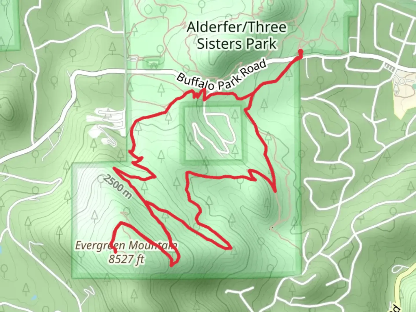 An image depicting the trail Evergreen Mountain Loop Trail and its surrounding area.