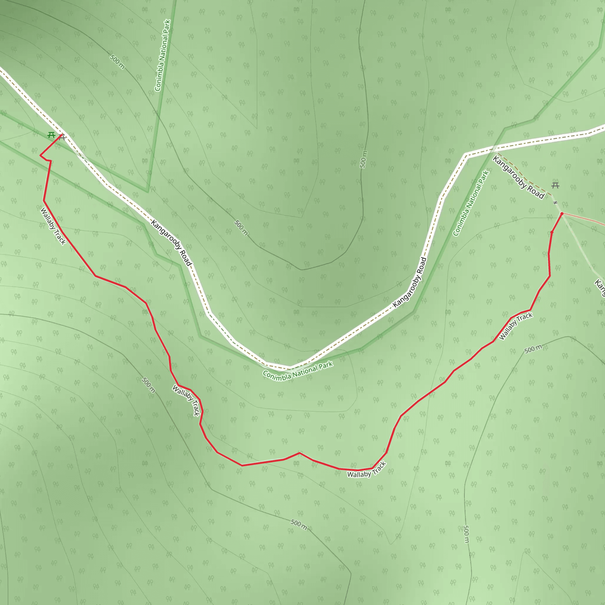 Wallaby Walking Track mobile static map