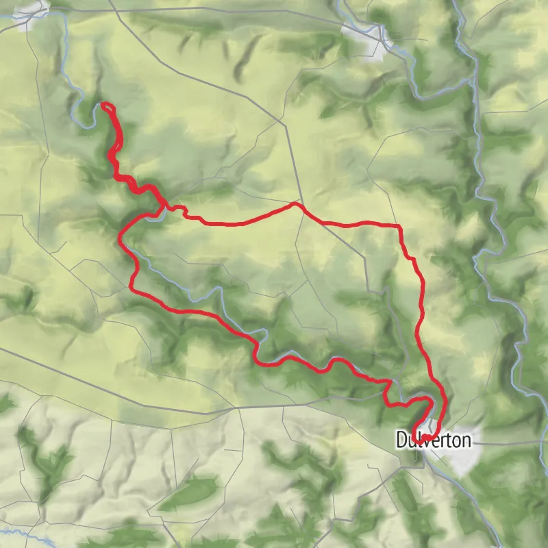 Dulverton and Tarr steps circular mobile static map