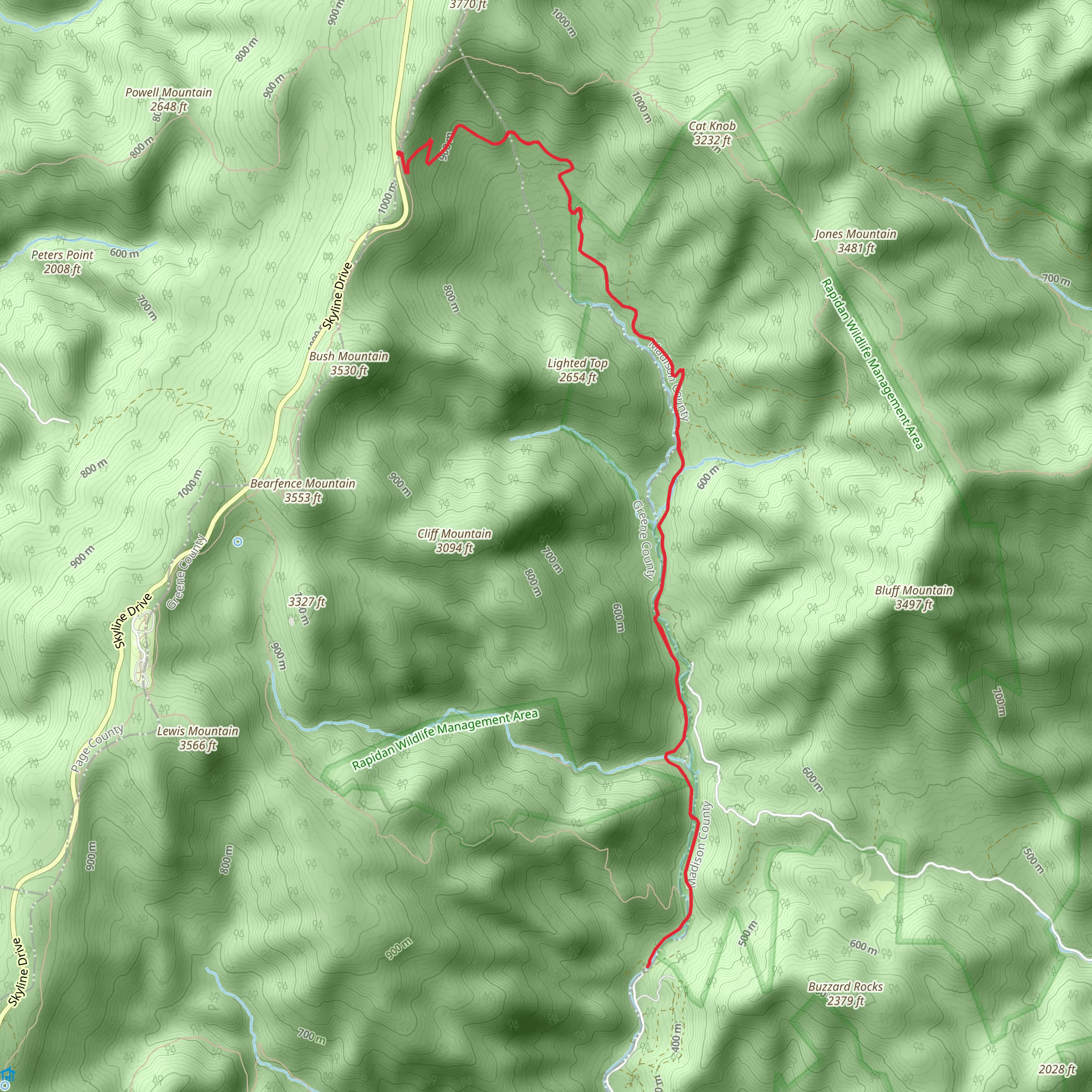 Conway River Trail Out and Back mobile static map