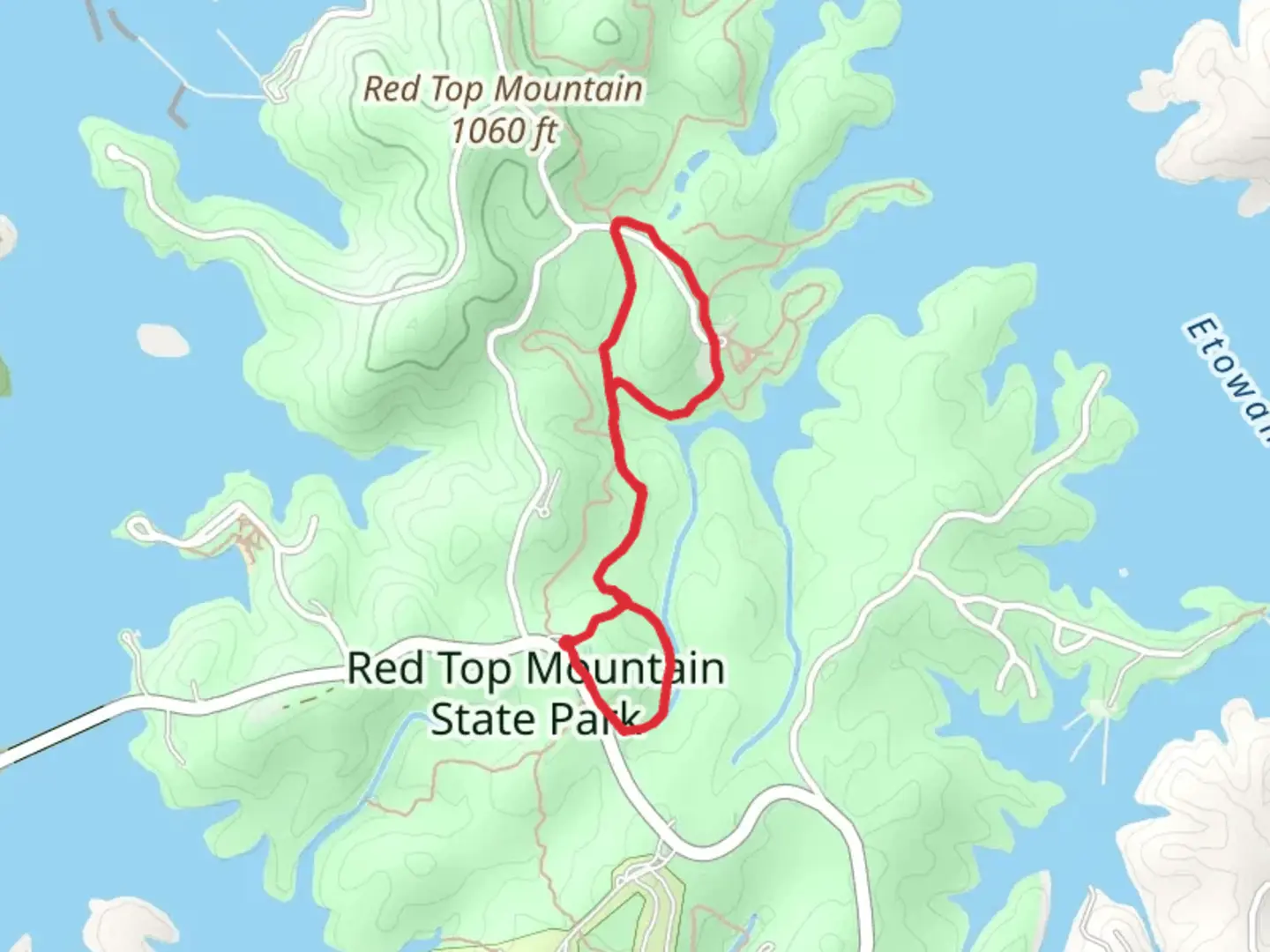 An image depicting the trail Sweet Gum Trail and Visitor Center Loop and its surrounding area.