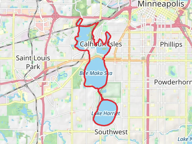 Lake Harriet, Bde Maka Ska and Cedar Lake Loop