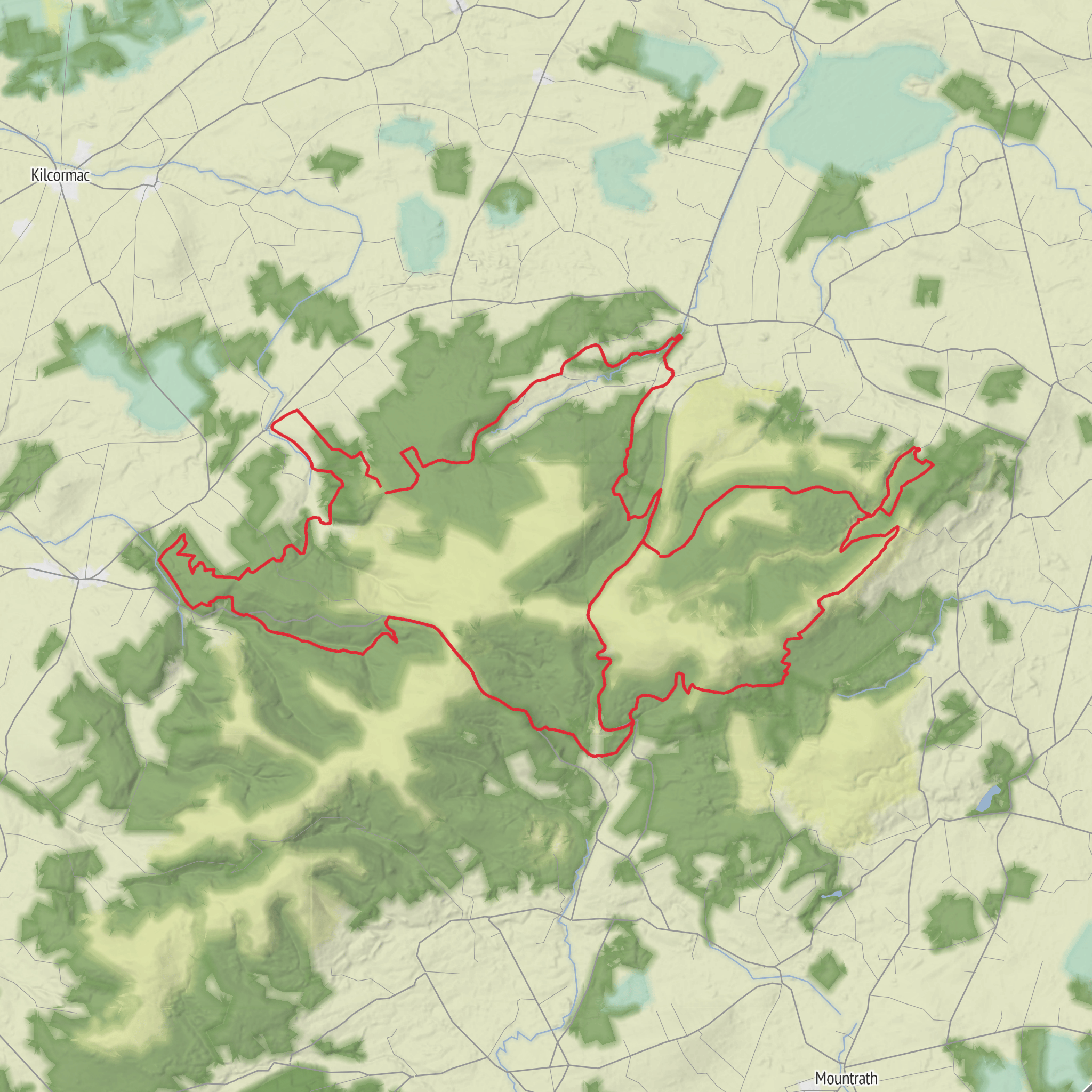 Slieve Bloom Way mobile static map