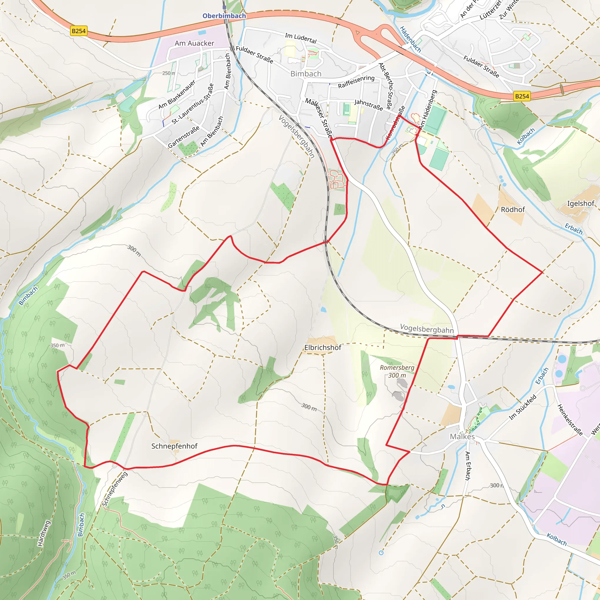 Romersberg Loop via Schnepfenweg mobile static map
