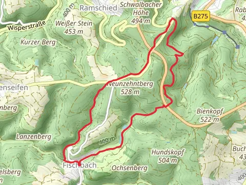 Grambach via Fischbach - Bad Schwalbach and Schwarze Eule