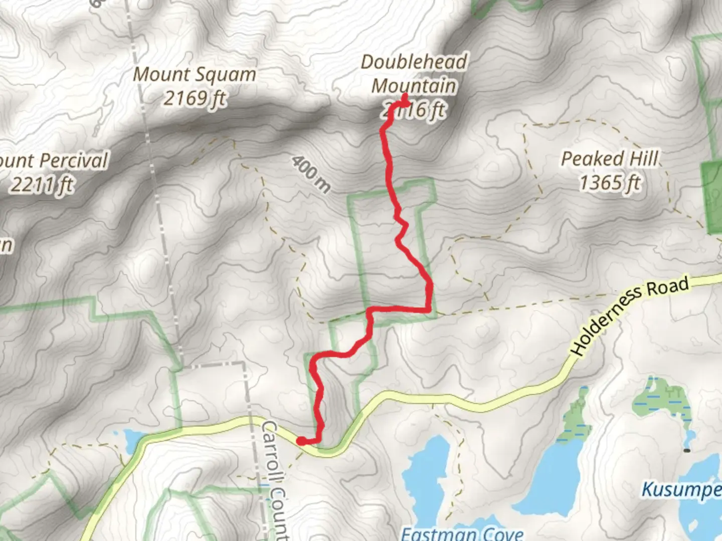 An image depicting the trail Doublehead Trail and its surrounding area.