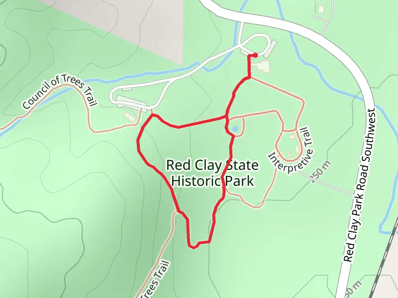 Red Clay State Historic Park Loop - Short