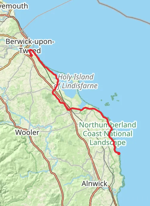 Northumberland Walking mobile static map